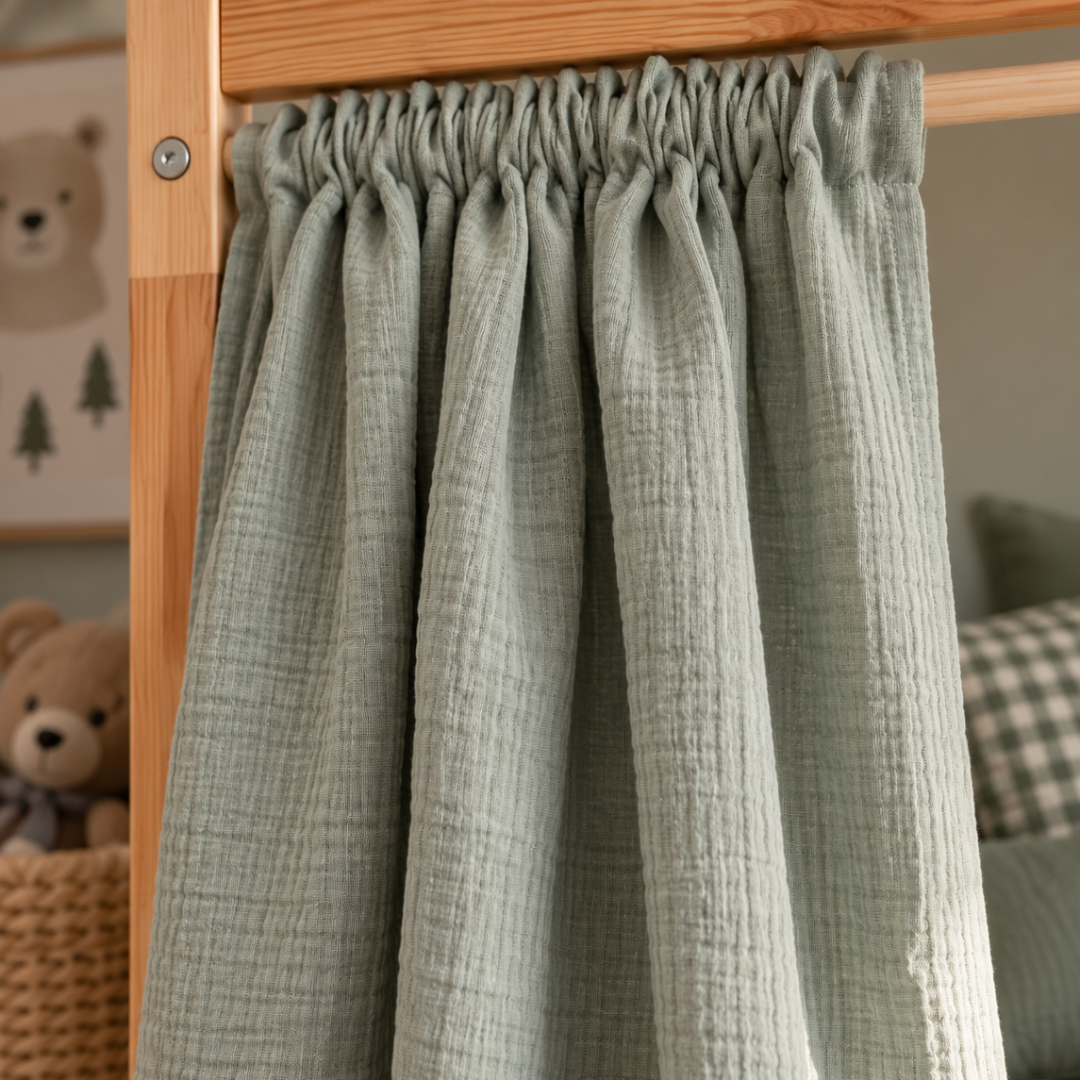 Rideaux lit Kura IKEA - Vert de gris