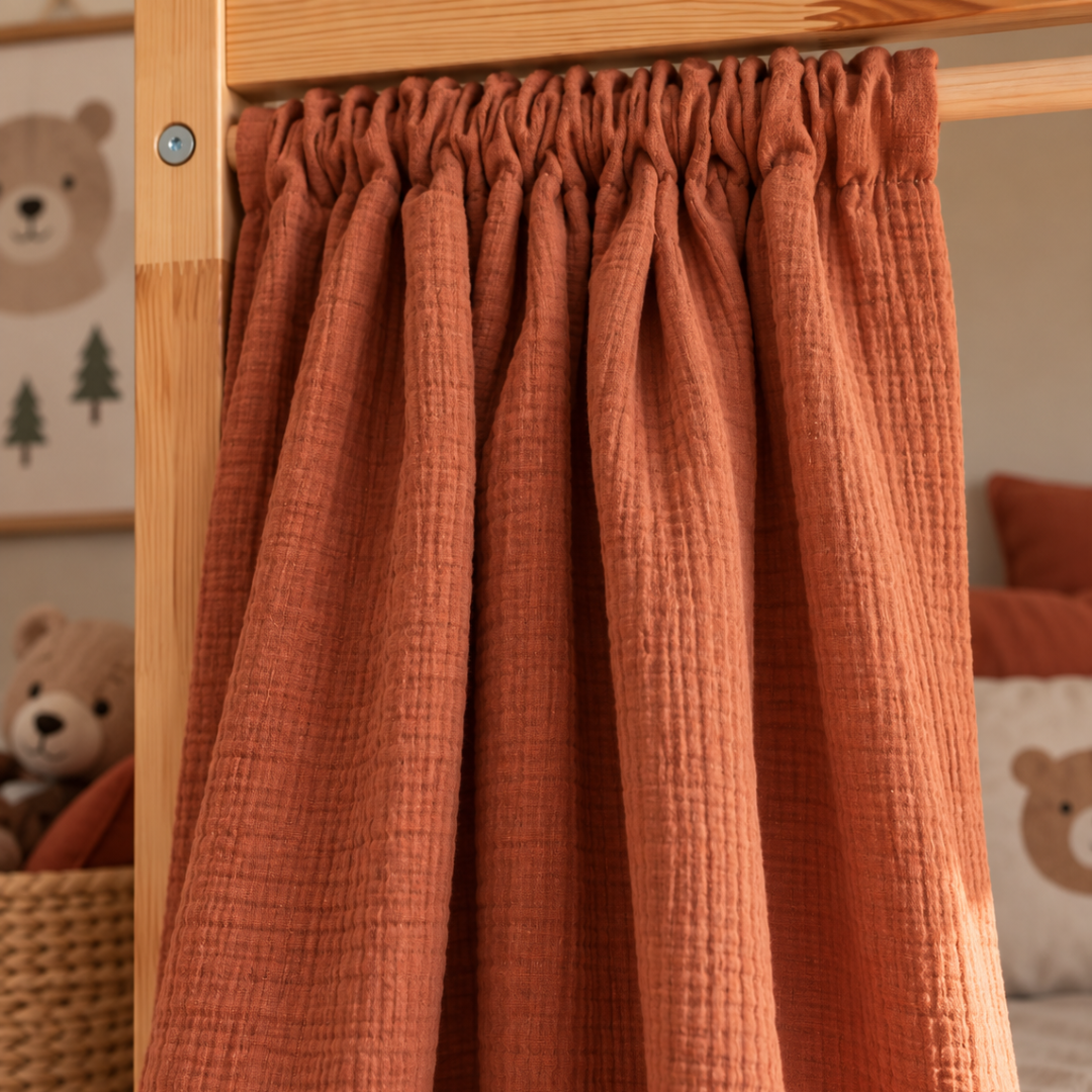 Rideaux lit Kura Ikea -Terracotta
