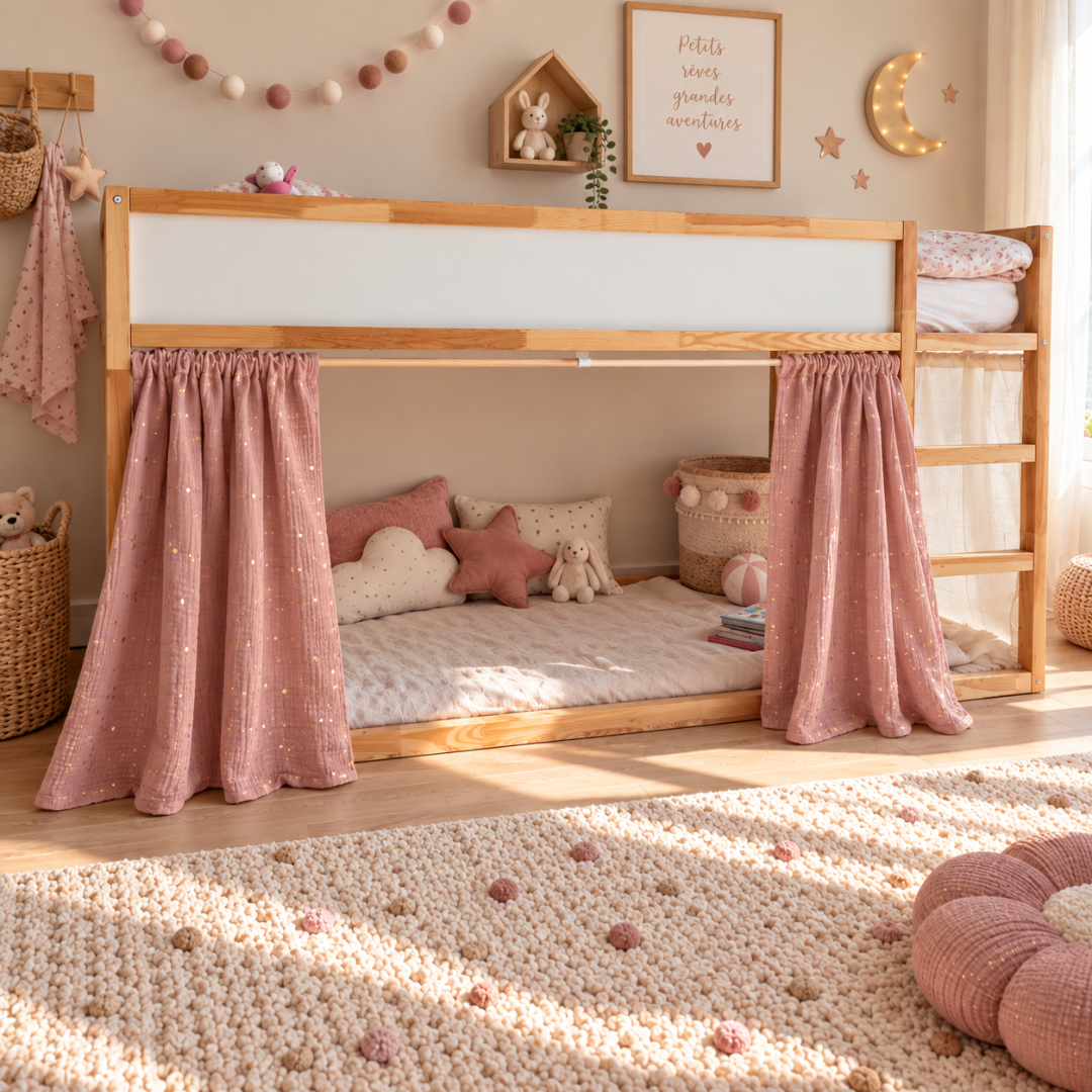 Ikea Kura bedgordijn met sterrenprint
