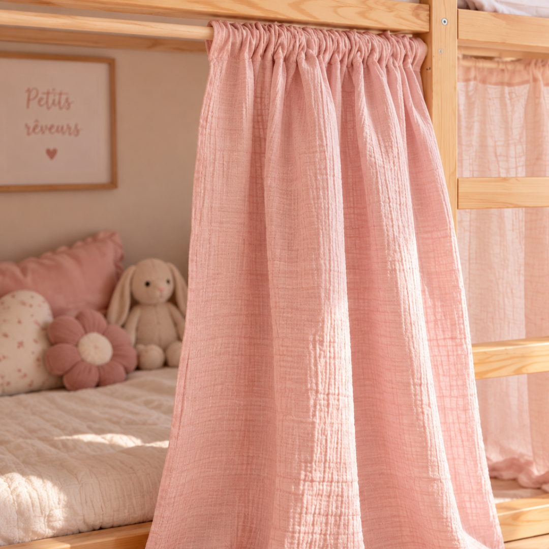 Rideaux lit Kura IKEA - Rose Blush