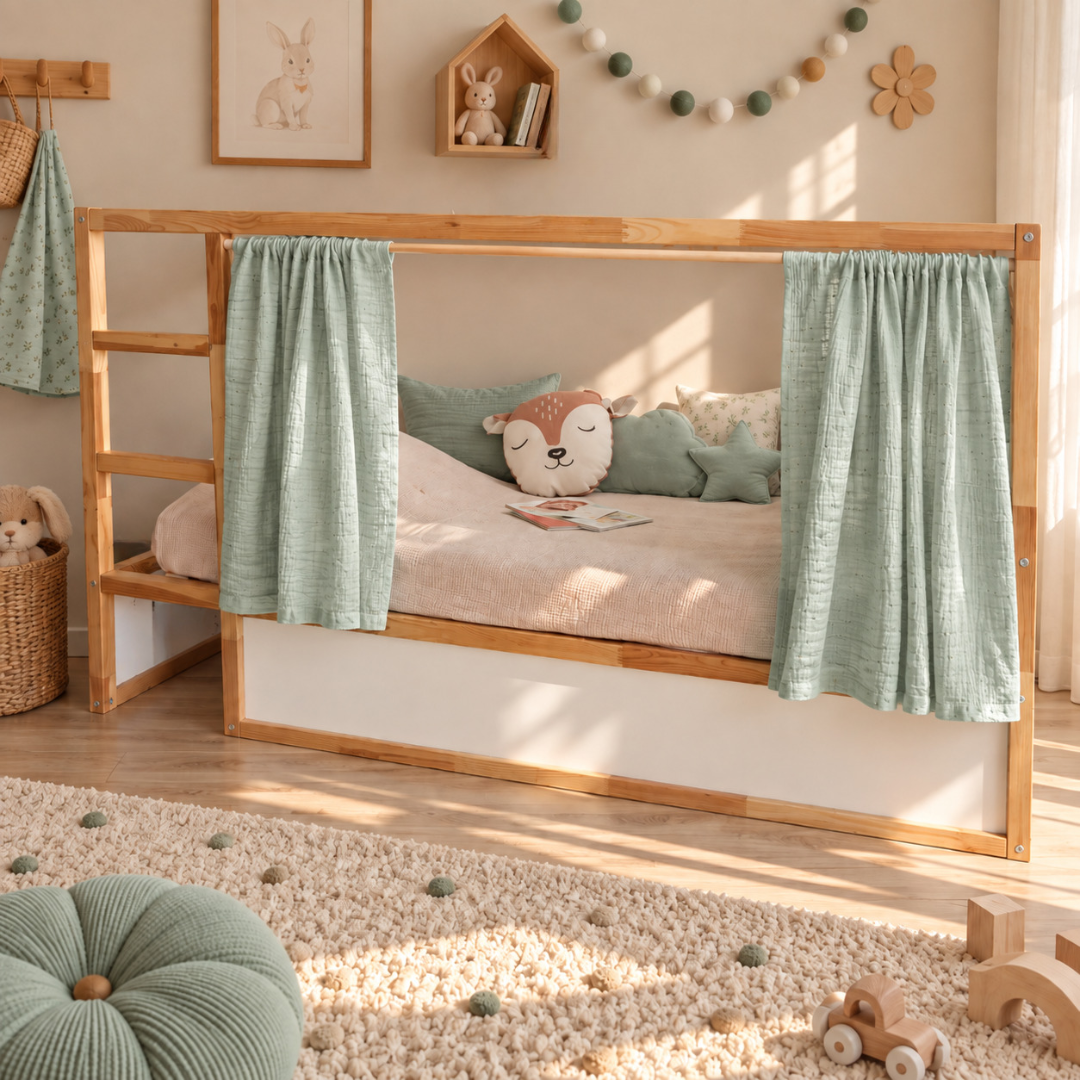 Rideaux lit Kura IKEA - Vert menthe clair
