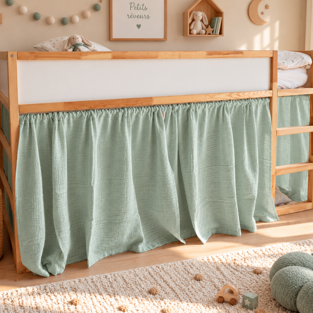 Rideaux lit Kura IKEA - Vert menthe clair