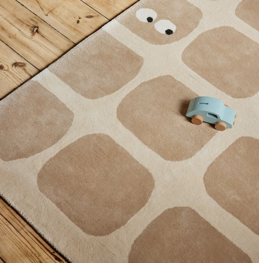Tapis enfant Beige motif Yeux