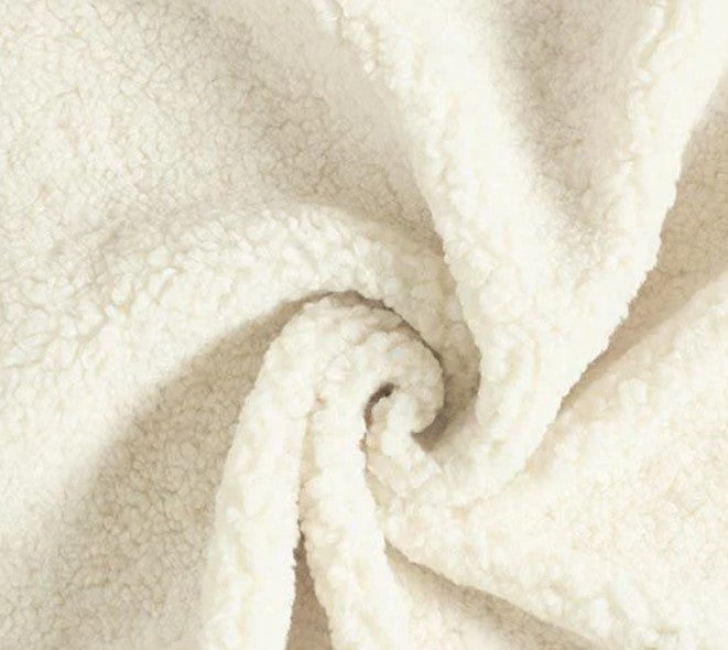 Tour de lit bébé tissu bouclette écru