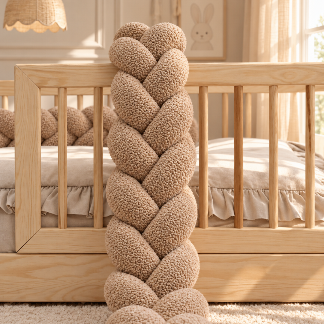 Donkerbeige bedvlecht 180cm
