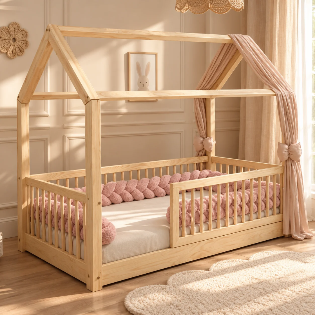 Donkerbeige bedvlecht 180cm