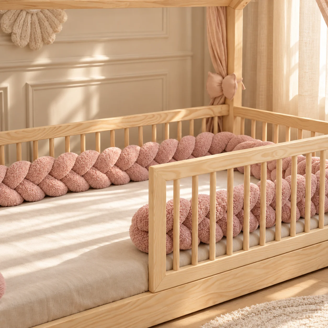 Donkerbeige bedvlecht 180cm