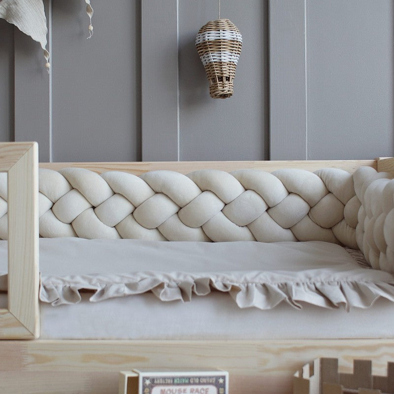 Tresse de lit 4 brins Beige clair 240cm