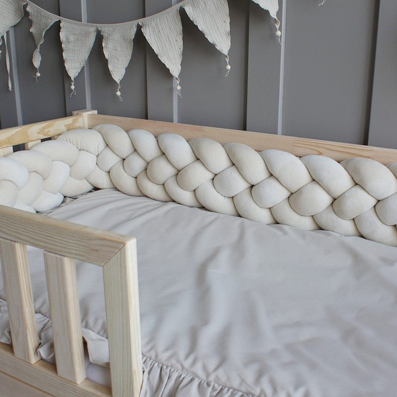 Tresse de lit 4 brins Beige clair 180cm