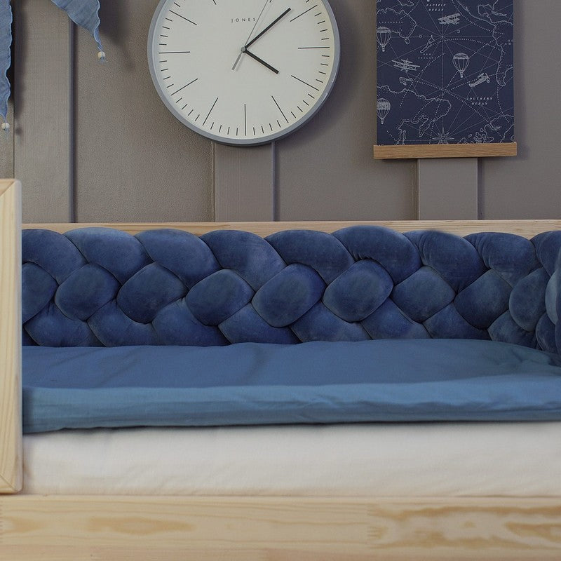 Tresse de lit 4 brins Bleu 240cm