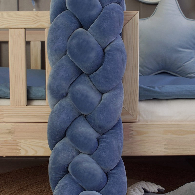 Tresse de lit 4 brins Bleu 240cm
