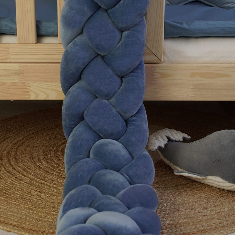 Tresse de lit 4 brins Bleu 200cm