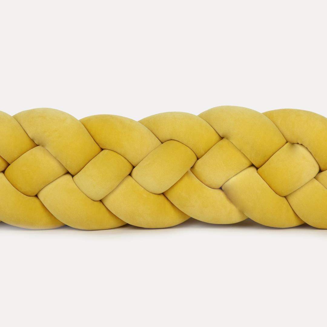 Tresse de lit 4 brins Jaune 300cm