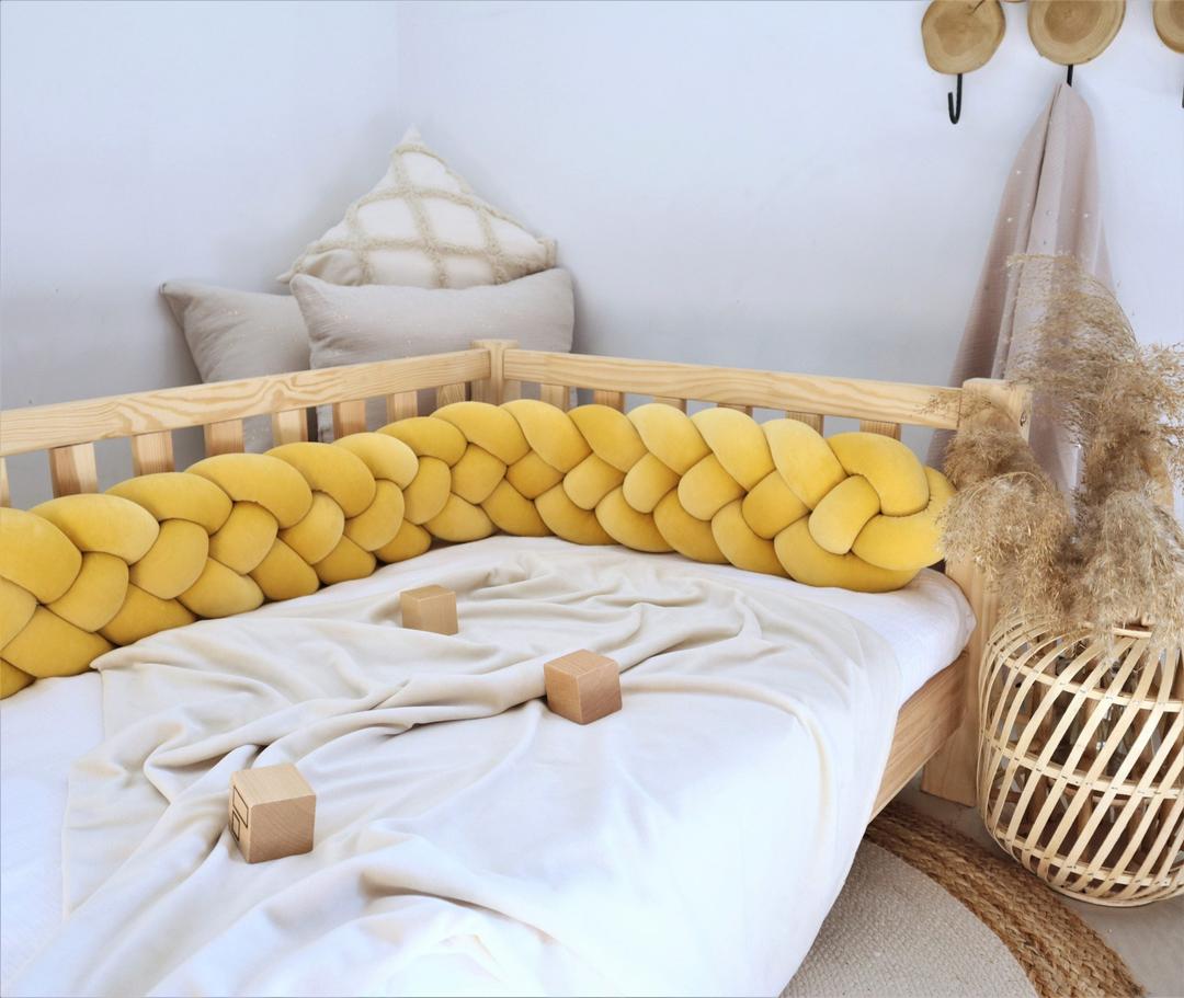 Tresse de lit 4 brins Jaune 300cm