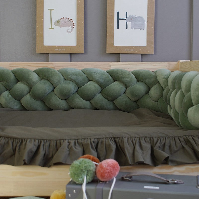 Tresse de lit 4 brins Vert 180cm