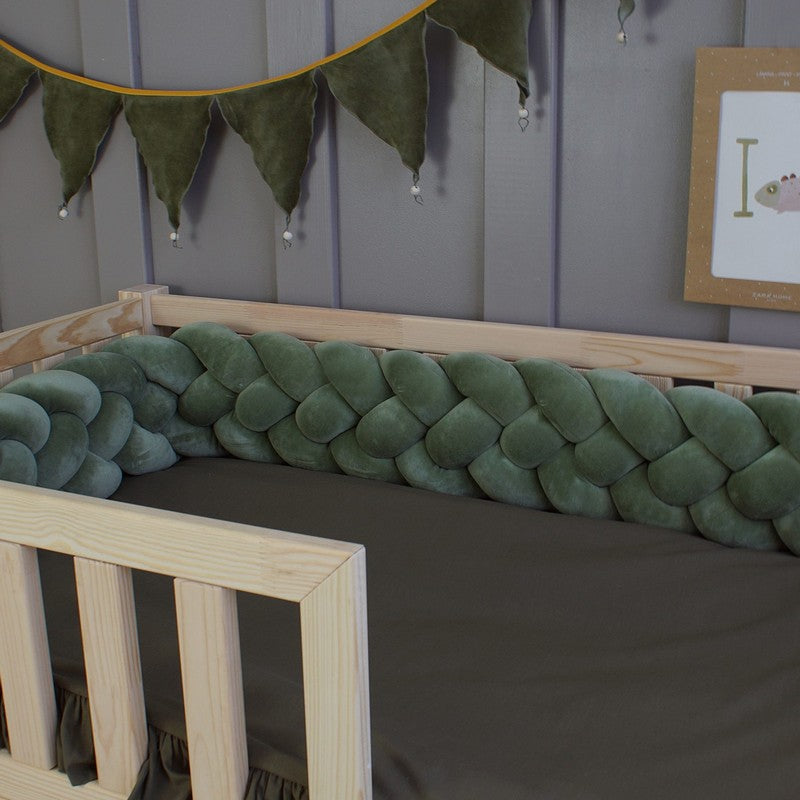 Tresse de lit 4 brins Vert 180cm