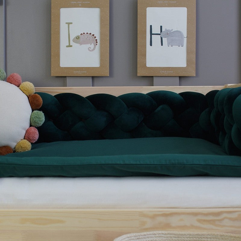 Tresse de lit 4 brins Vert sapin 300cm