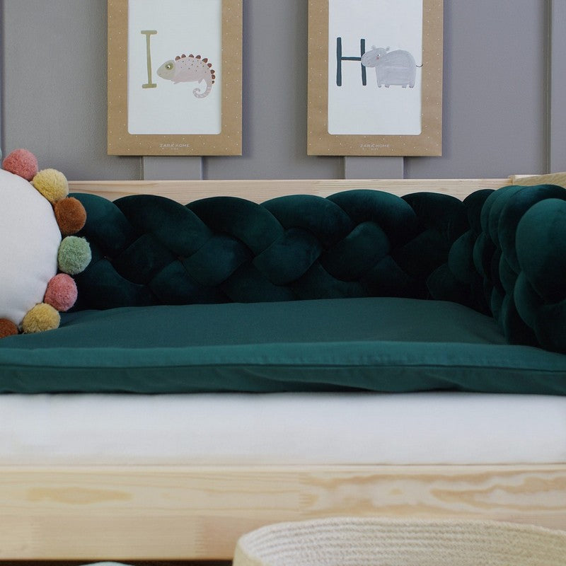 Tresse de lit 4 brins Vert sapin 240cm