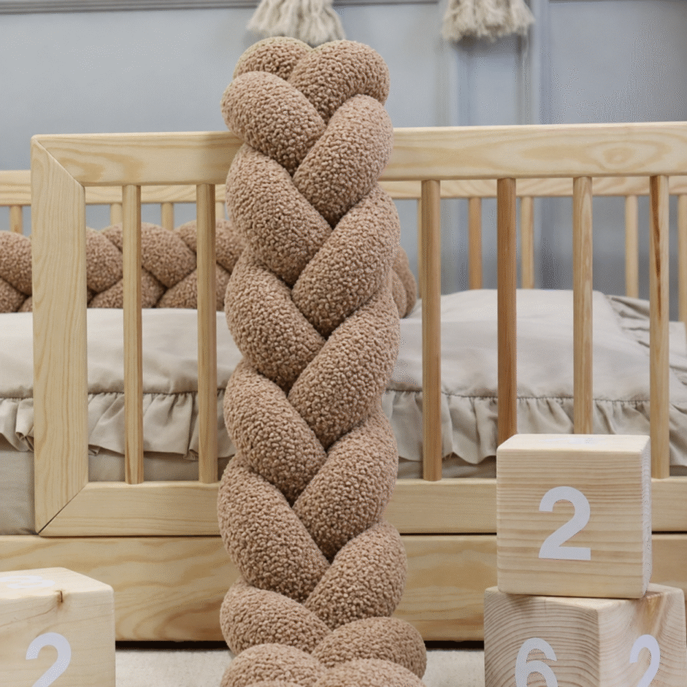 Tresse de lit 3 brins Teddy bouclette Camel