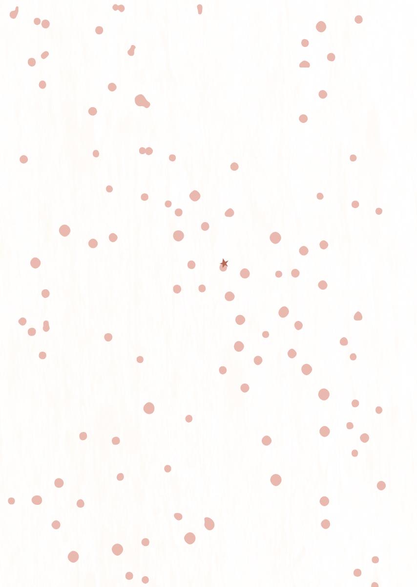 Papier peint chambre enfant Confettis - Rose & Blanc