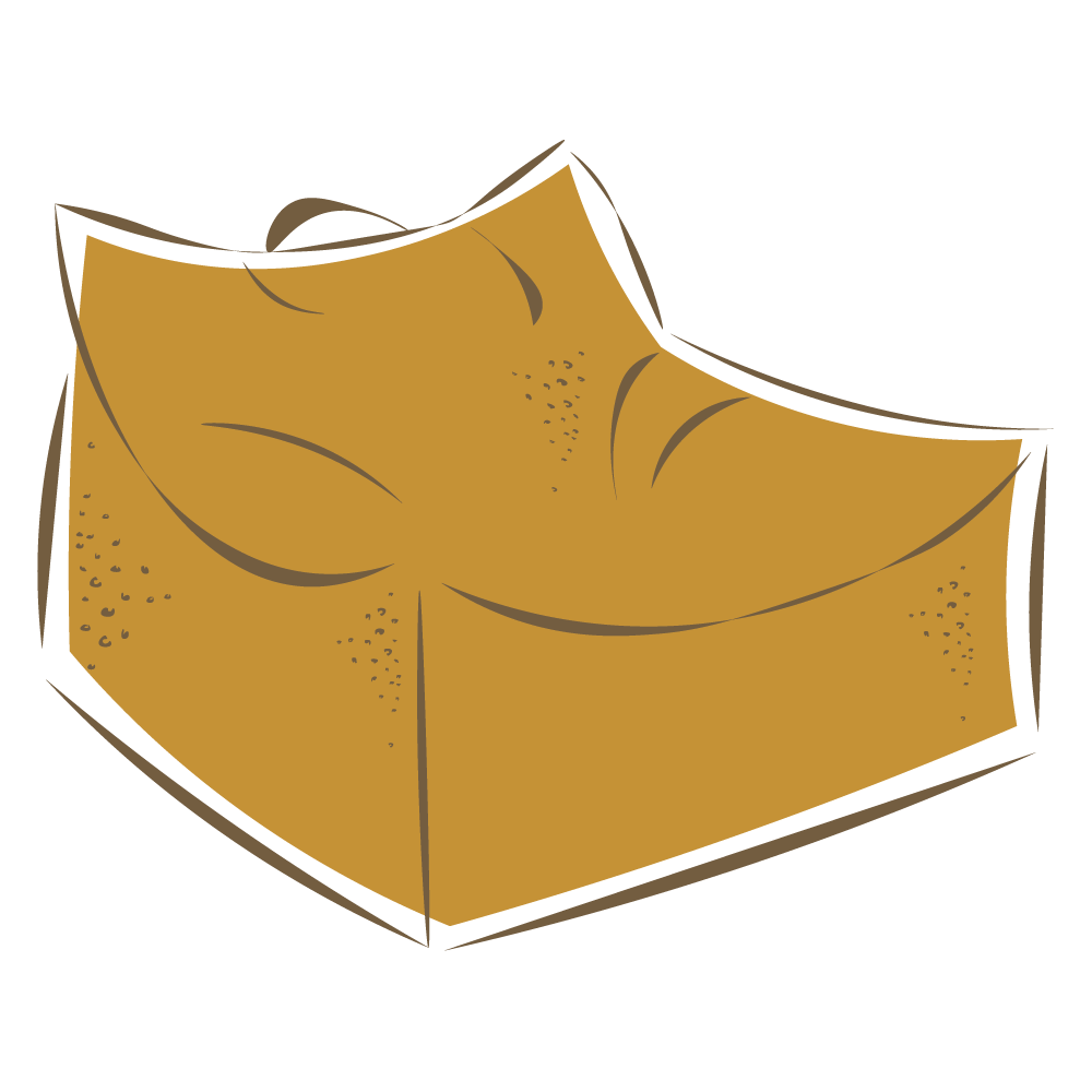 Pouf carré bouclette Ecru