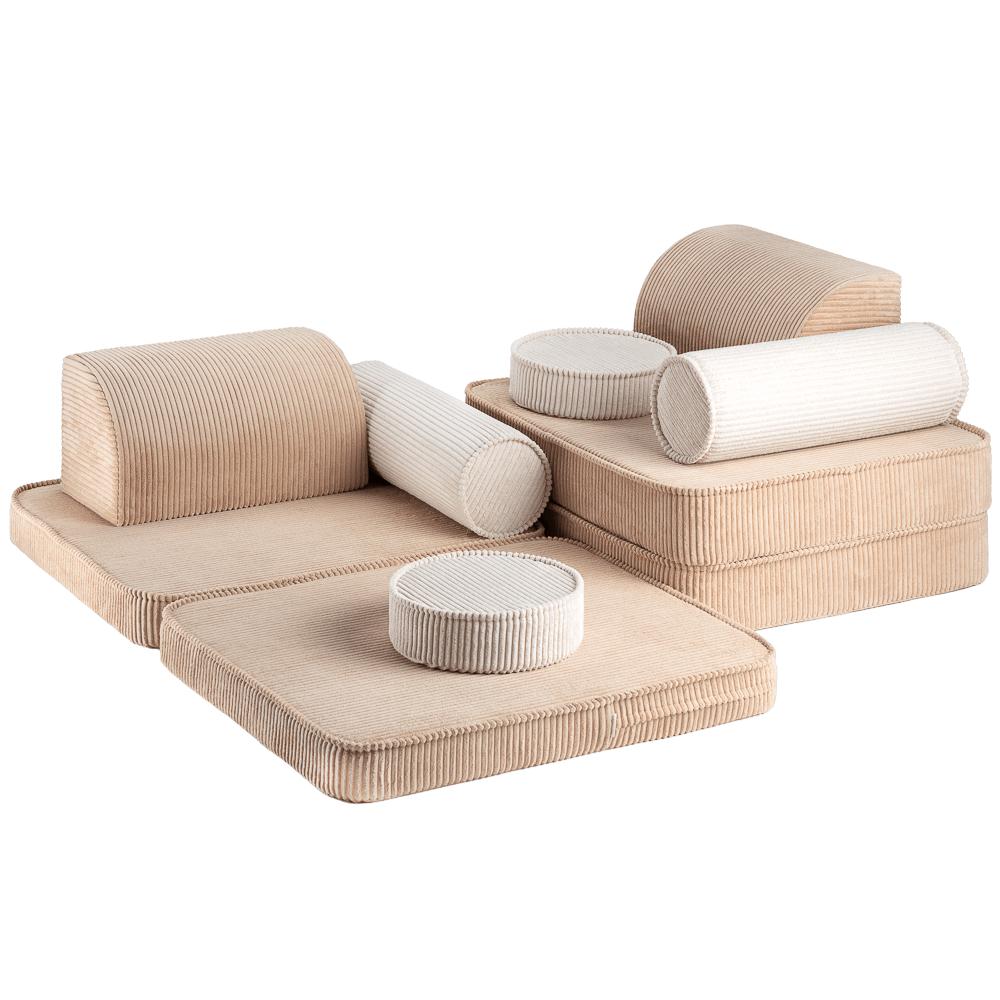 Fauteuil enfant modulable Beige & écru
