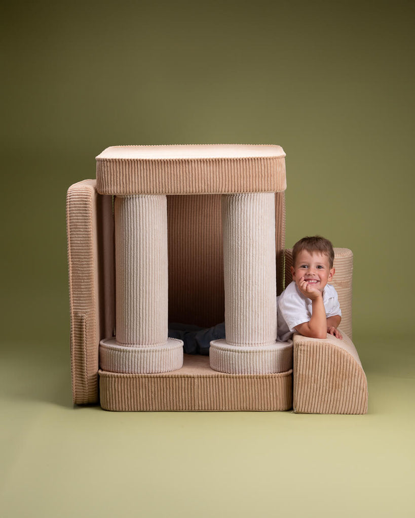 Fauteuil enfant modulable Beige & écru