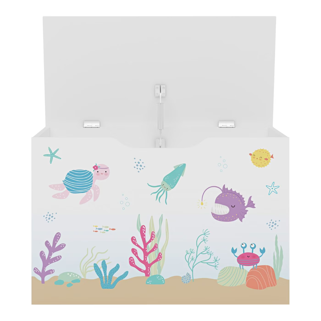 Coffre à jouets de rangement Océan