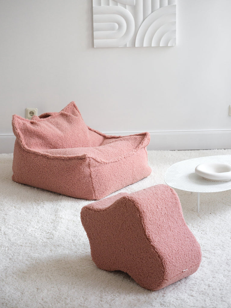 Roze Teddy kinderpoef