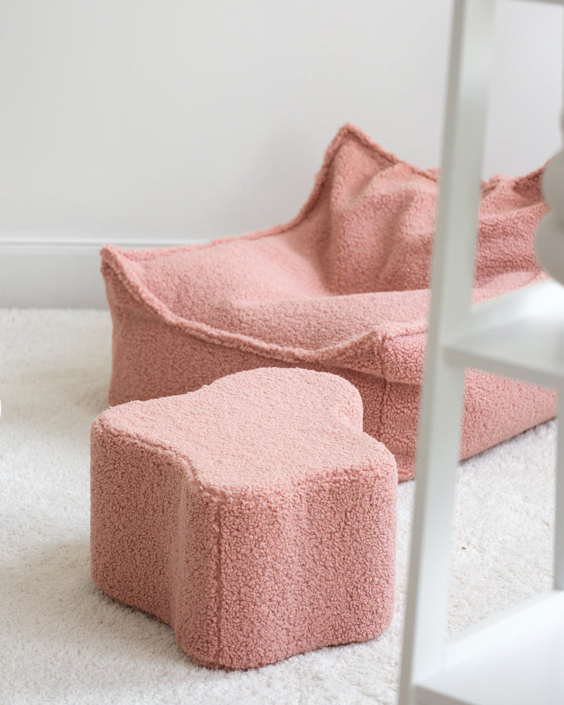 Roze Teddy kinderpoef