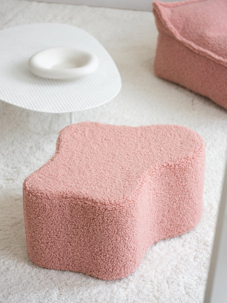 Roze Teddy kinderpoef