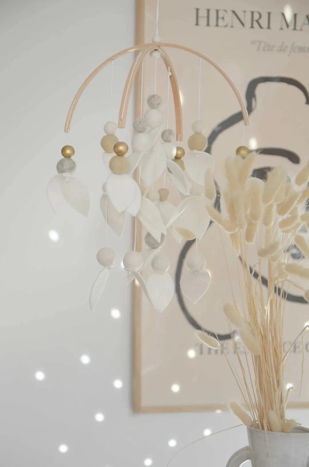 Mobile fait-main Blanc & beige
