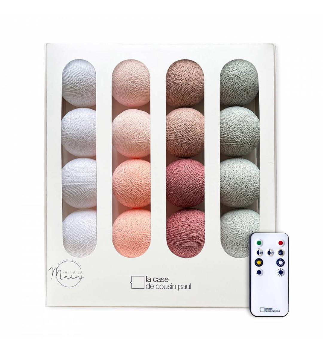 Guirlande lumineuse boule Rose & Blanc