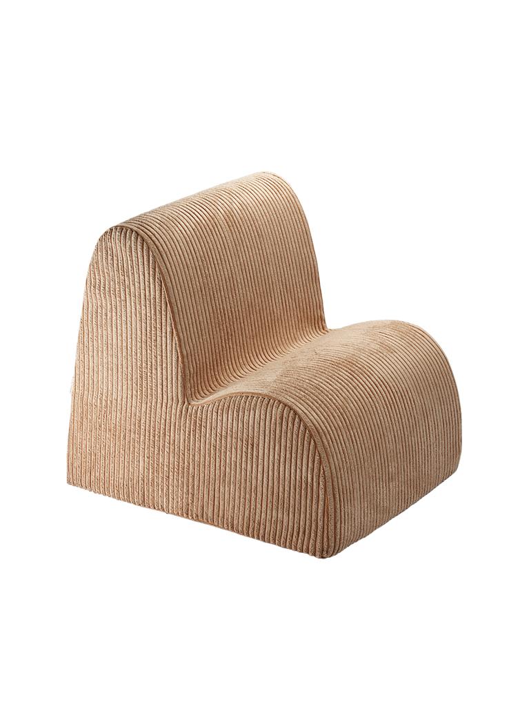 Fauteuil velours Caramel