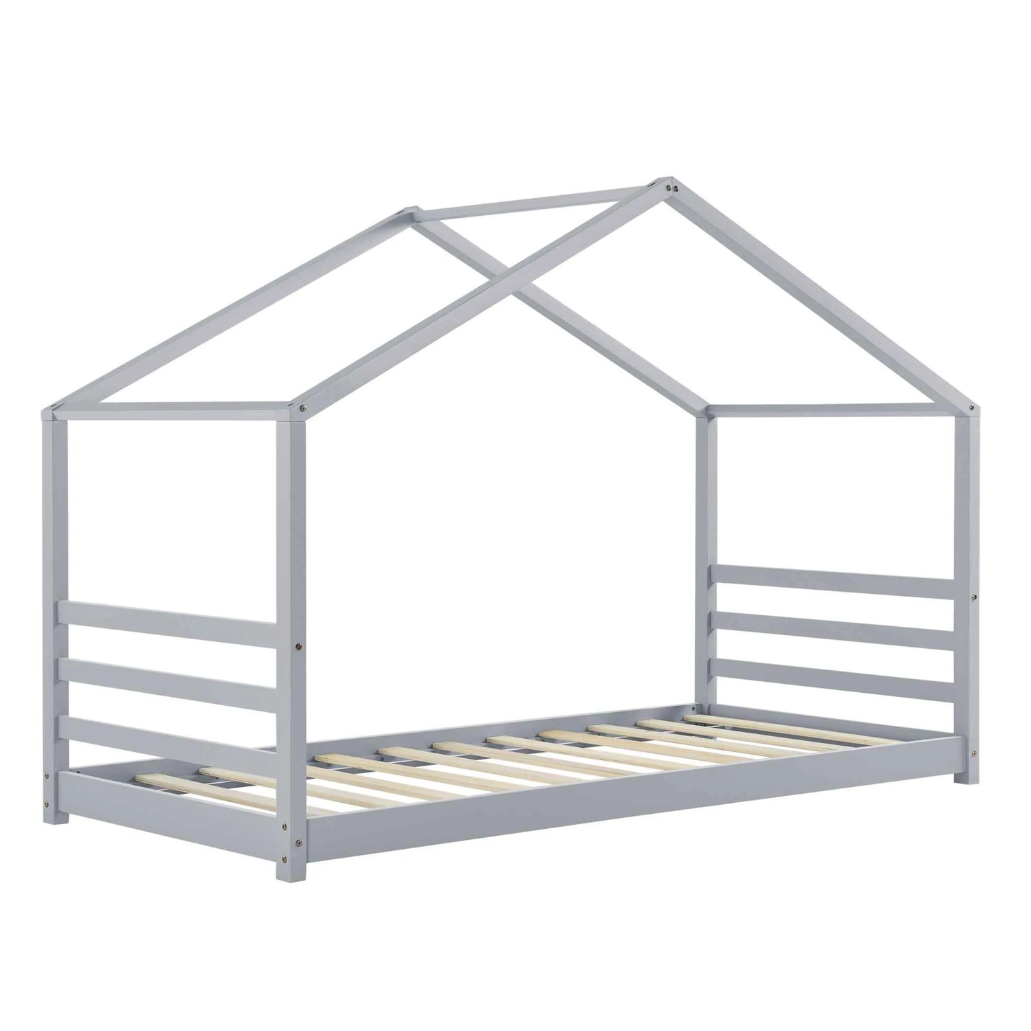 Lit cabane Montessori - 90x200 cm - Gris