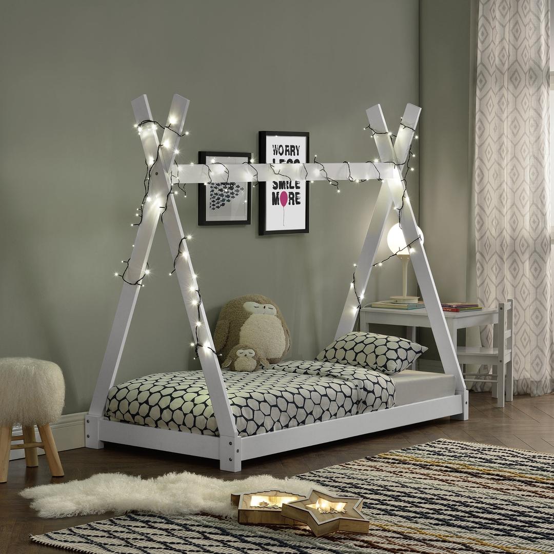 Lit tipi 80x160cm - Montessori - Blanc