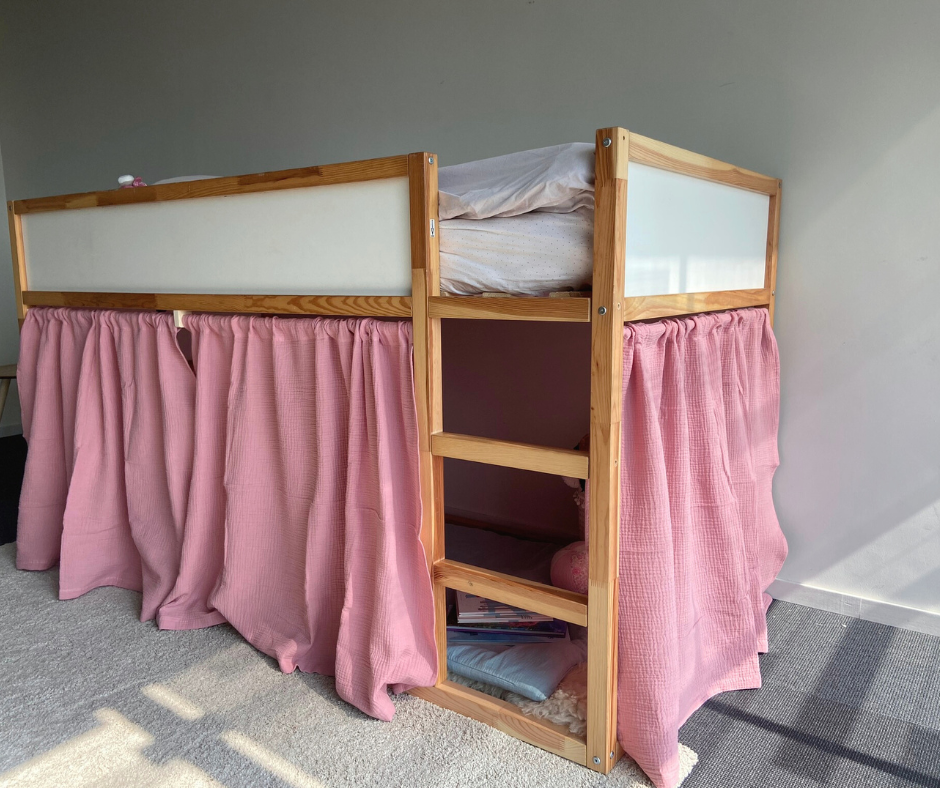 Rideaux lit Kura IKEA - Rose