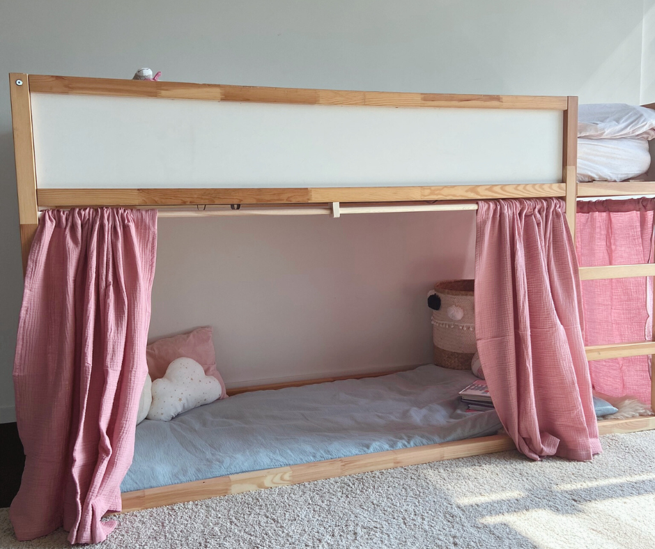 Rideaux lit Kura IKEA - Rose