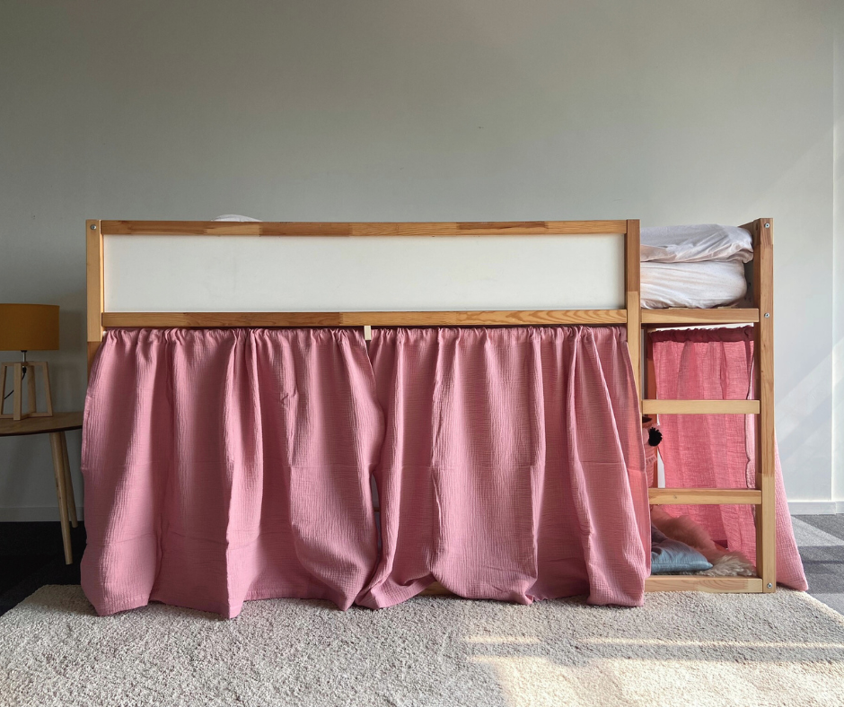 Rideaux lit Kura IKEA - Rose