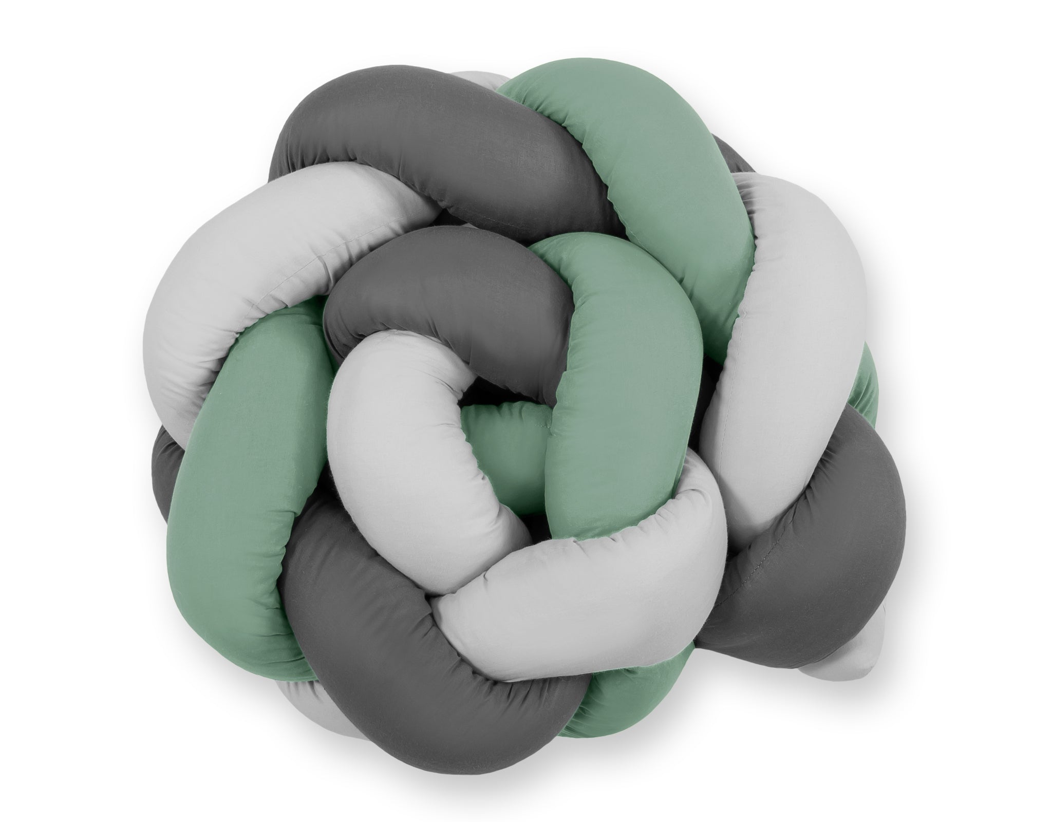 Tresse de lit Vert Gris clair & Gris foncé