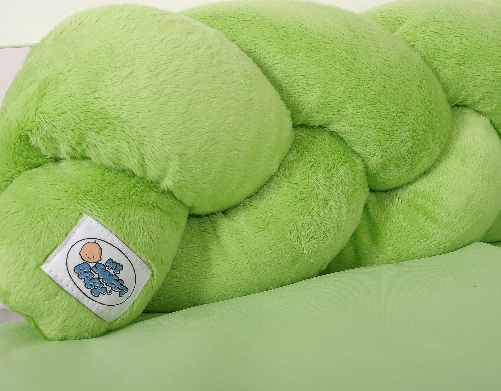 Tresse de lit 180cm Velours Vert Pomme