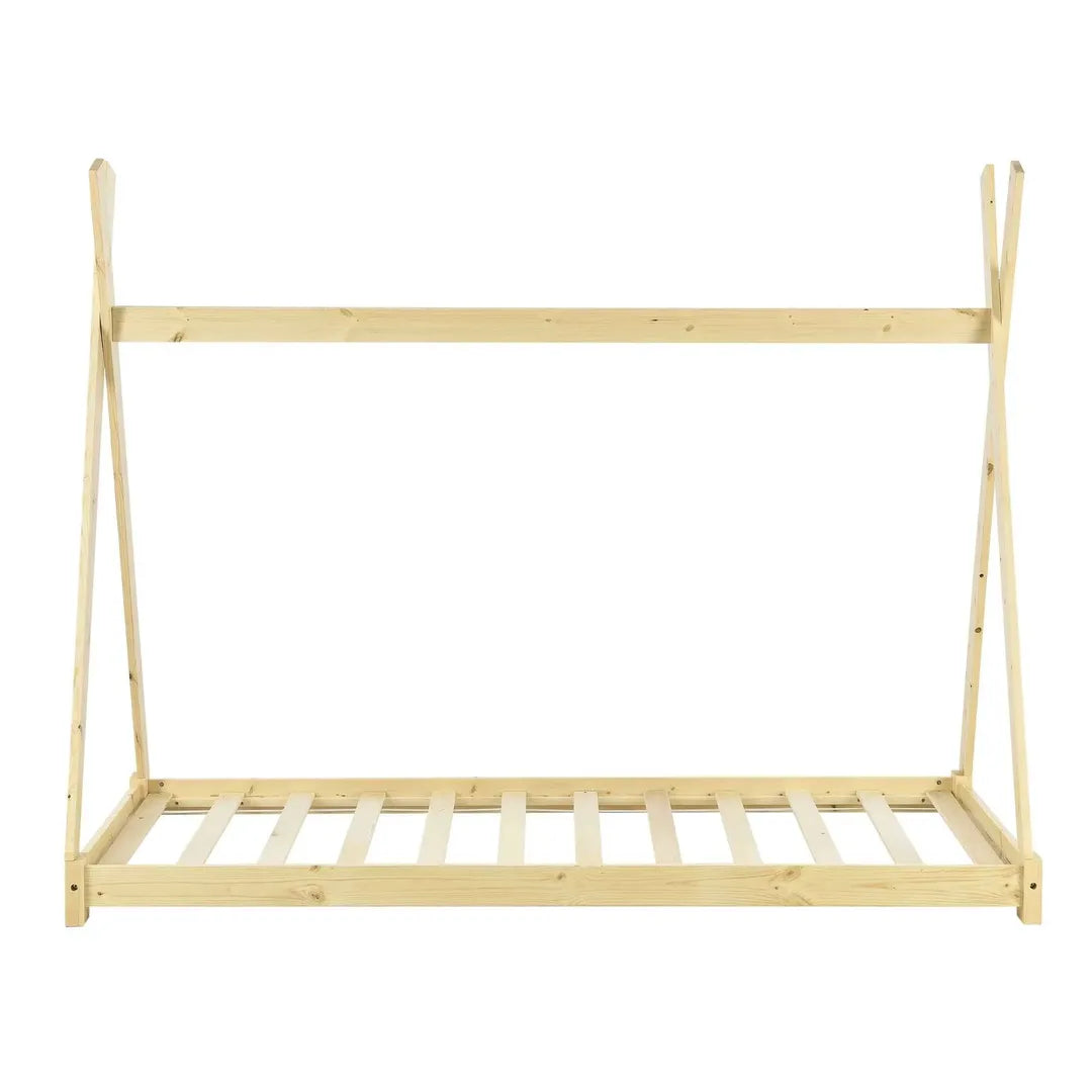 Lit tipi 90x200cm - Montessori - Bois naturel