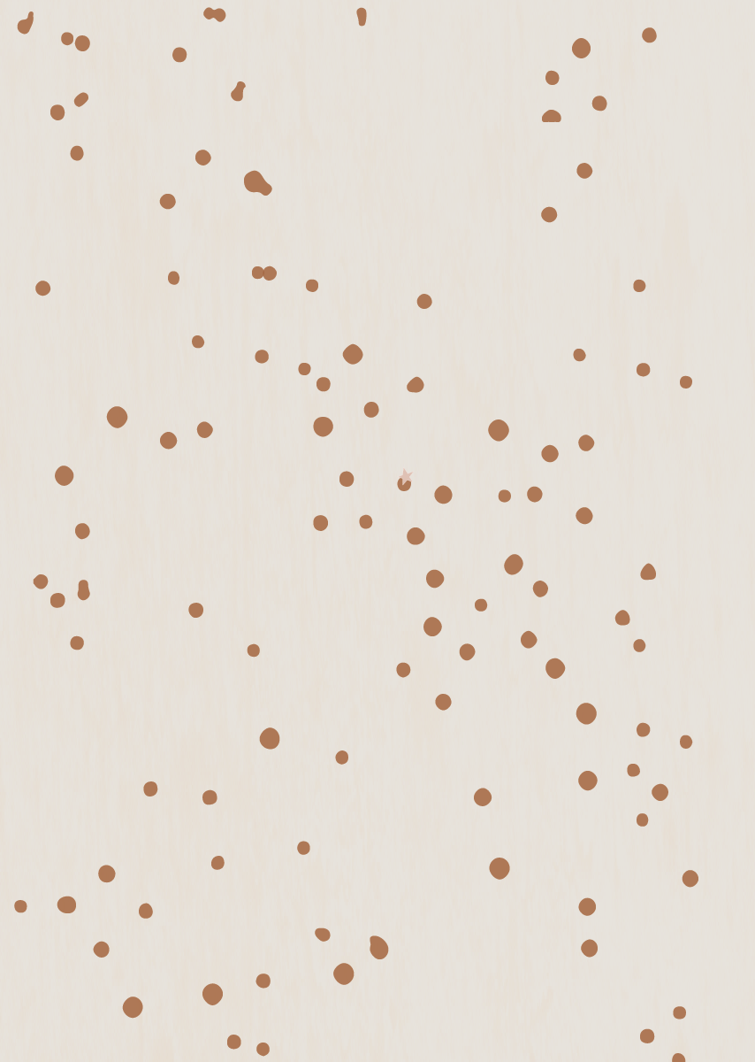 Papier peint chambre enfant confettis - Beige & Marron