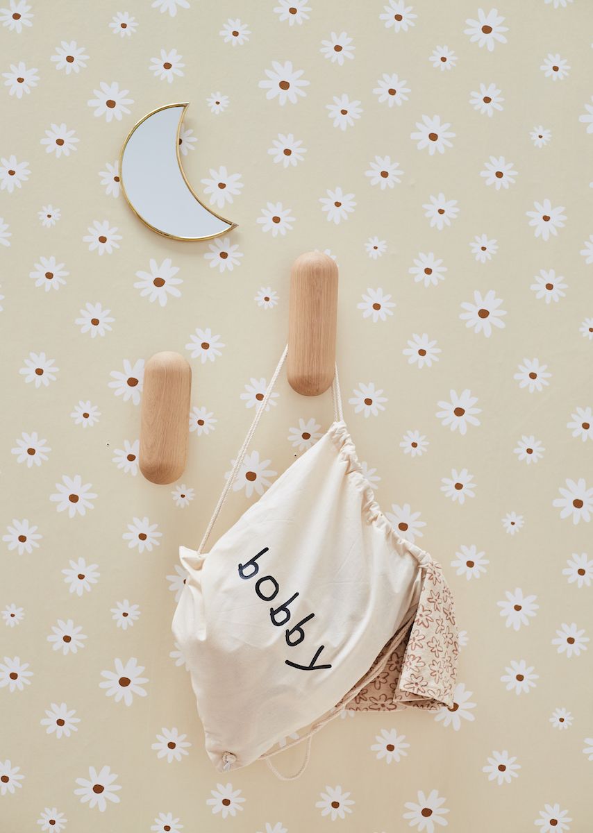 Papier peint chambre enfant Marguerites - Jaune & Blanc