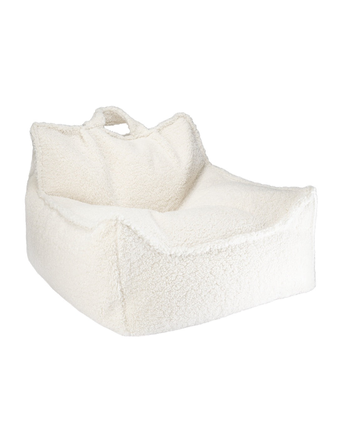 Fauteuil enfant Teddy bouclette Ecru