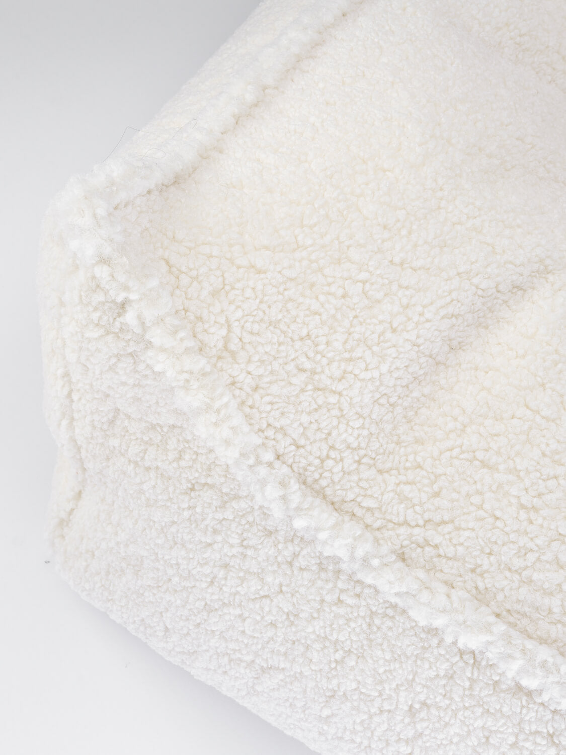 Fauteuil enfant Teddy bouclette Ecru