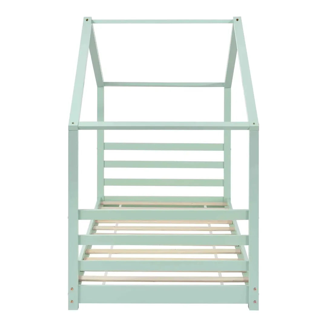 Lit cabane Montessori - 90x200cm - Vert menthe
