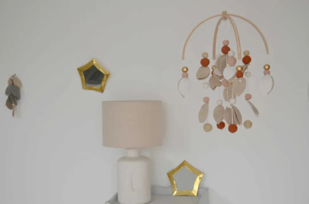 Mobile fait-main Beige & blanc