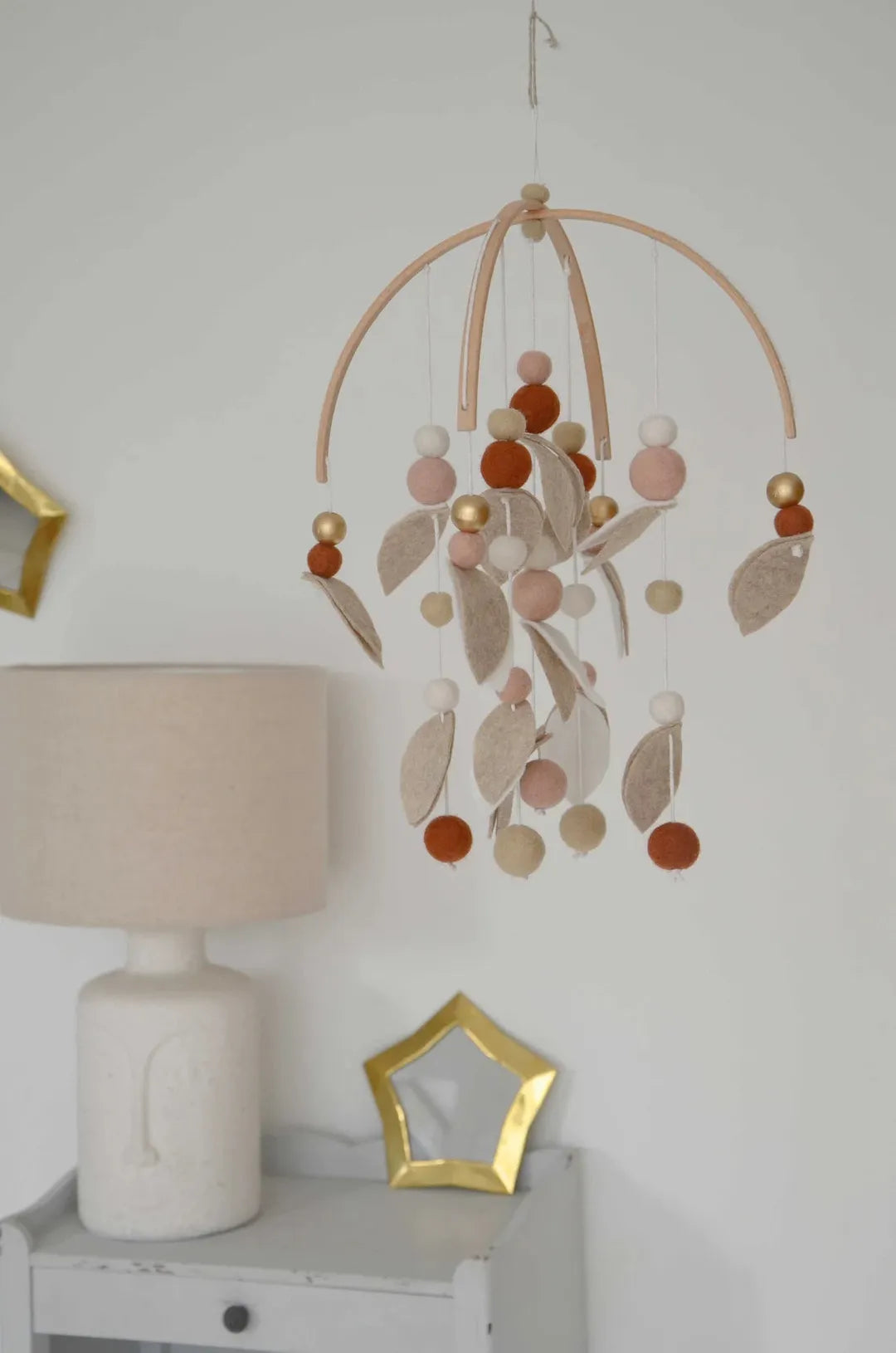 Mobile fait-main Beige & blanc