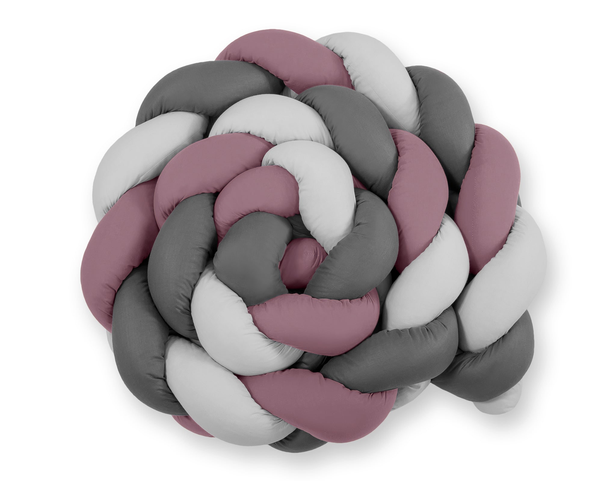 Grote XXL Bed Braid Pastel Paars & Grijs & Antraciet